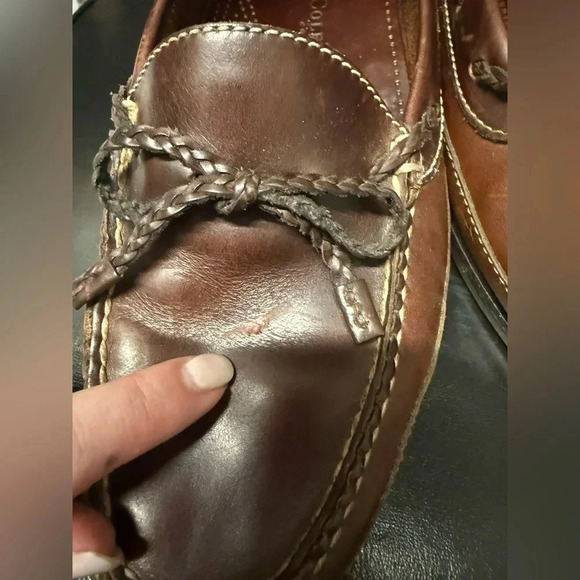 Cole Haan Brown Loafers & Slip-Ons with Smooth Leather and Moccasin Construction - Picture 4 of 6